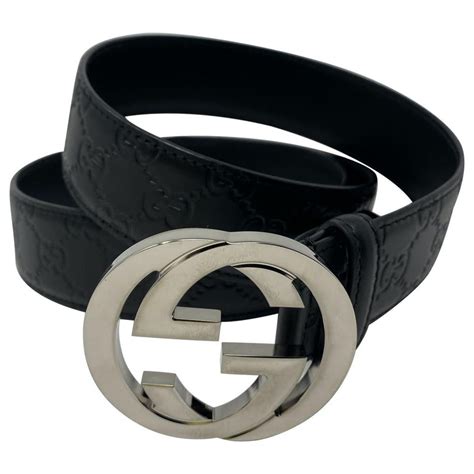 cheap genuine gucci belts|Men's Black Gucci Signature Leather Belt .